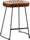 vidaXL - Barkrukken - 2 - st - 40x29,5x53 - cm - donkerbruin