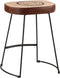 vidaXL - Barkrukken - 2 - st - 40x29,5x53 - cm - donkerbruin