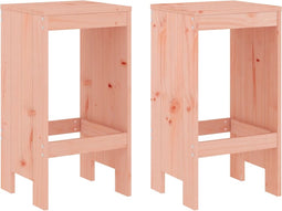 vidaXL - Barkrukken - 2 - st - 40x36x75 - cm - massief - douglashout