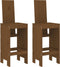 vidaXL - Barkrukken - 2 - st - 40x42x120 - cm - massief - grenenhout - honingbruin