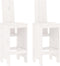 vidaXL - Barkrukken - 2 - st - 40x42x120 - cm - massief - grenenhout - wit