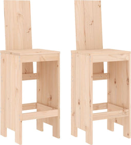 vidaXL - Barkrukken - 2 - st - 40x42x120 - cm - massief - grenenhout