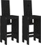 vidaXL - Barkrukken - 2 - st - 40x42x120 - cm - massief - grenenhout - zwart