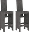 vidaXL - Barkrukken - 2 - st - 40x42x120 - cm - massief - grenenhout - grijs