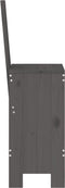 vidaXL - Barkrukken - 2 - st - 40x42x120 - cm - massief - grenenhout - grijs