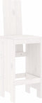 vidaXL - Barkrukken - 2 - st - 40x42x120 - cm - massief - grenenhout - wit