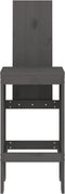 vidaXL - Barkrukken - 2 - st - 40x42x120 - cm - massief - grenenhout - grijs