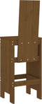 vidaXL - Barkrukken - 2 - st - 40x42x120 - cm - massief - grenenhout - honingbruin