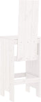 vidaXL - Barkrukken - 2 - st - 40x42x120 - cm - massief - grenenhout - wit