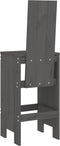 vidaXL - Barkrukken - 2 - st - 40x42x120 - cm - massief - grenenhout - grijs