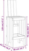 vidaXL - Barkrukken - 2 - st - 40x42x120 - cm - massief - grenenhout - wit