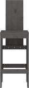 vidaXL - Barkrukken - 2 - st - 40x42x120 - cm - massief - grenenhout - grijs