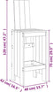 vidaXL - Barkrukken - 2 - st - 40x42x120 - cm - massief - grenenhout - honingbruin