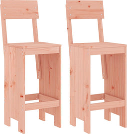 vidaXL - Barkrukken - 2 - st - 40x48,5x115,5 - cm - massief - douglashout