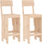 vidaXL - Barkrukken - 2 - st - 40x48,5x115,5 - cm - massief - grenenhout