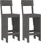 vidaXL - Barkrukken - 2 - st - 40x48,5x115,5 - cm - massief - grenenhout - grijs