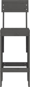 vidaXL - Barkrukken - 2 - st - 40x48,5x115,5 - cm - massief - grenenhout - grijs