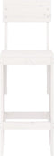 vidaXL - Barkrukken - 2 - st - 40x48,5x115,5 - cm - massief - grenenhout - wit