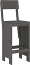 vidaXL - Barkrukken - 2 - st - 40x48,5x115,5 - cm - massief - grenenhout - grijs