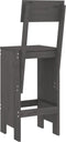 vidaXL - Barkrukken - 2 - st - 40x48,5x115,5 - cm - massief - grenenhout - grijs