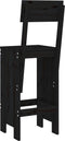vidaXL - Barkrukken - 2 - st - 40x48,5x115,5 - cm - massief - grenenhout - zwart