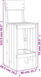 vidaXL - Barkrukken - 2 - st - 40x48,5x115,5 - cm - massief - grenenhout - grijs
