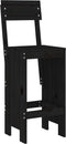 vidaXL - Barkrukken - 2 - st - 40x48,5x115,5 - cm - massief - grenenhout - zwart