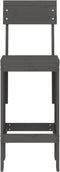 vidaXL - Barkrukken - 2 - st - 40x48,5x115,5 - cm - massief - grenenhout - grijs