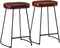 vidaXL - Barkrukken - 2 - st - 41x29x62 - cm - donkerbruin