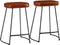 vidaXL - Barkrukken - 2 - st - 41x29x62 - cm - donkerbruin