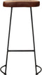 vidaXL - Barkrukken - 2 - st - 44x37,5x78 - cm - donkerbruin