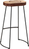vidaXL - Barkrukken - 2 - st - 44x37,5x78 - cm - donkerbruin