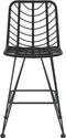 vidaXL - Barkrukken - 2 - st - 45x56x103,5 - cm - PE-ratten - en - staal - zwart
