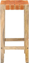 vidaXL - Barkrukken - 2 - st - 75 - cm - echt - leer - bruin