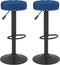 vidaXL Barkrukken 2 st fluweel blauw
