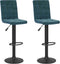 vidaXL - Barkrukken - 2 - st - fluweel - blauw
