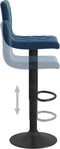 vidaXL Barkrukken 2 st fluweel blauw