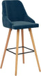 vidaXL - Barkrukken - 2 - st - fluweel - blauw