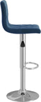 vidaXL Barkrukken 2 st fluweel blauw