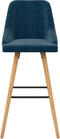 vidaXL - Barkrukken - 2 - st - fluweel - blauw