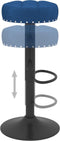 vidaXL Barkrukken 2 st fluweel blauw