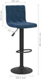 vidaXL Barkrukken 2 st fluweel blauw