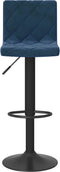 vidaXL Barkrukken 2 st fluweel blauw