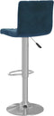 vidaXL Barkrukken 2 st fluweel blauw