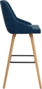 vidaXL - Barkrukken - 2 - st - fluweel - blauw