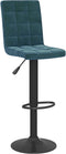 vidaXL - Barkrukken - 2 - st - fluweel - blauw