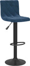 vidaXL Barkrukken 2 st fluweel blauw