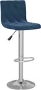 vidaXL Barkrukken 2 st fluweel blauw