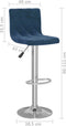 vidaXL Barkrukken 2 st fluweel blauw