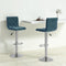 vidaXL Barkrukken 2 st fluweel blauw